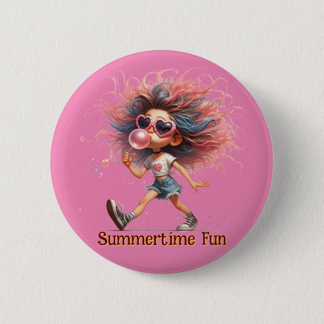 Summertime Fun  Button (Front)