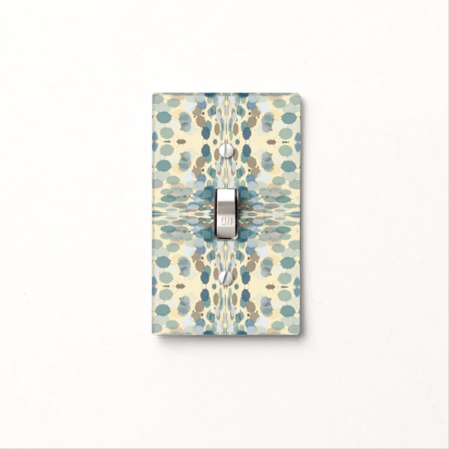 Summertime Fun Ocean Spray Splatter Abstract Art  Light Switch Cover (In Situ)