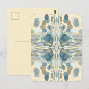 Summertime Fun Ocean Spray Splatter Abstract Art  Postcard