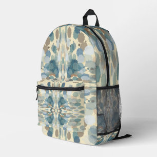 Summertime Fun Ocean Spray Splatter Abstract Art Printed Backpack