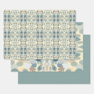 Summertime Fun Ocean Spray Splatter Abstract Art  Wrapping Paper Sheets