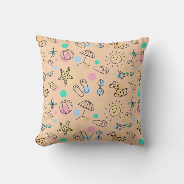 Summertime Fun Outdoor Pillow (Front)