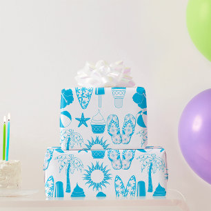 Summertime Icons Wrapping Paper