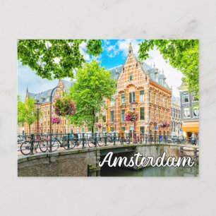 Summertime In Amsterdam, Netherlands Postcard
