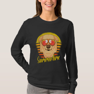 Summertime Labrador Retro Sunset Beach Vacation La T-Shirt