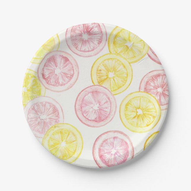 Summertime Lemonade Paper Plates (Front)