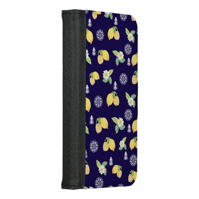 Summertime Lemons iPhone Wallet Case (Right)