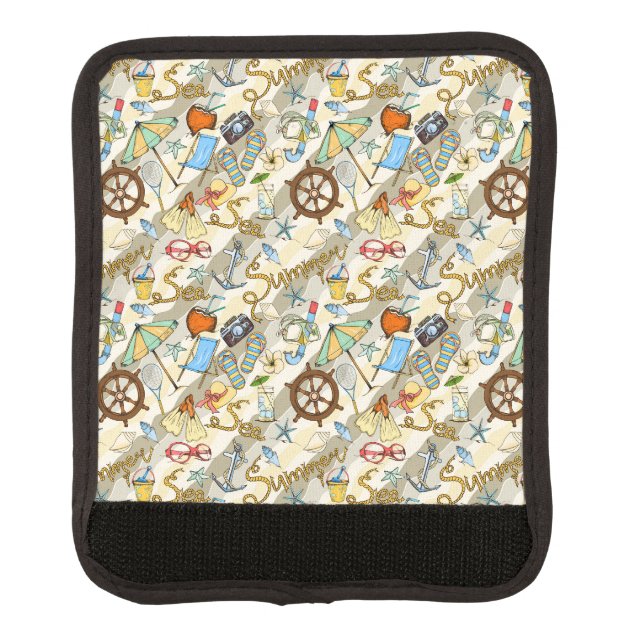 Summertime  luggage handle wrap (Front)