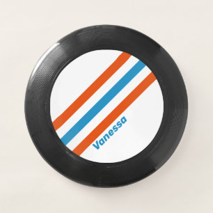 Summertime Nostalgic Stripes with Name Wham-O Frisbee