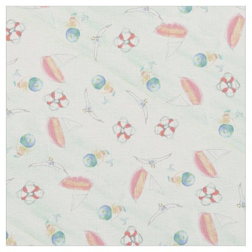 Summertime on the Seashore Fabric
