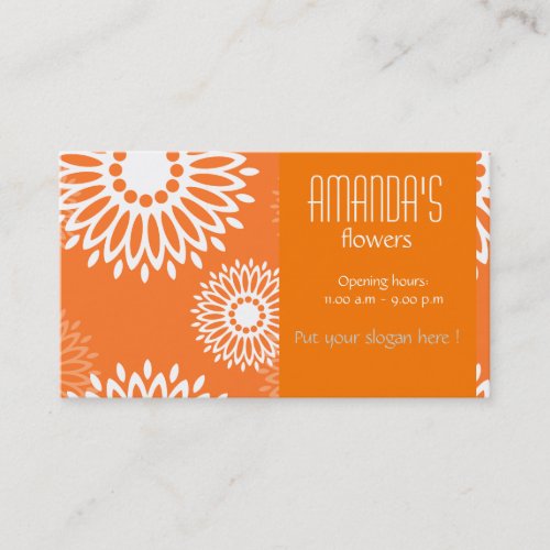 Summertime orange flowers Business Card