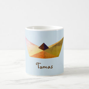 Summertime, Origami Hat Personalized Mug