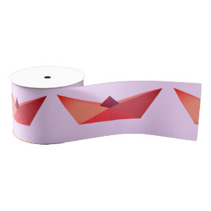 Summertime, Origami Hat Wide Grosgrain Ribbon