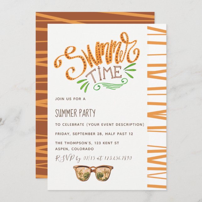 Summertime Party Invitation (Front/Back)