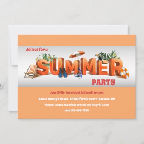 Summertime Party Invitation