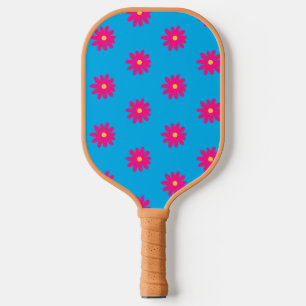 Summertime Pink Flower Pickleball Paddle