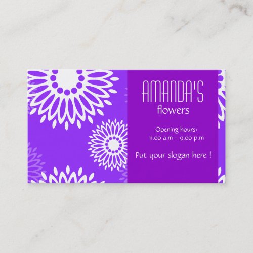 Summertime purple flowers Business Card