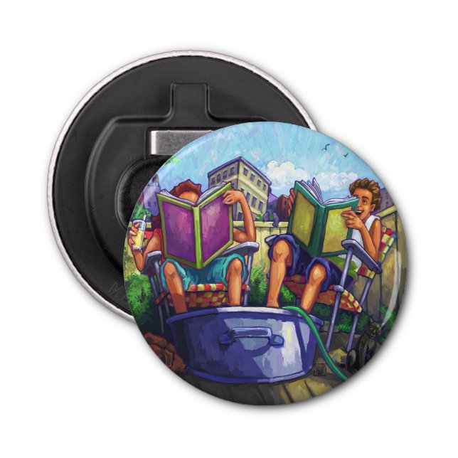 Summertime Reading Bottle Opener (Front)