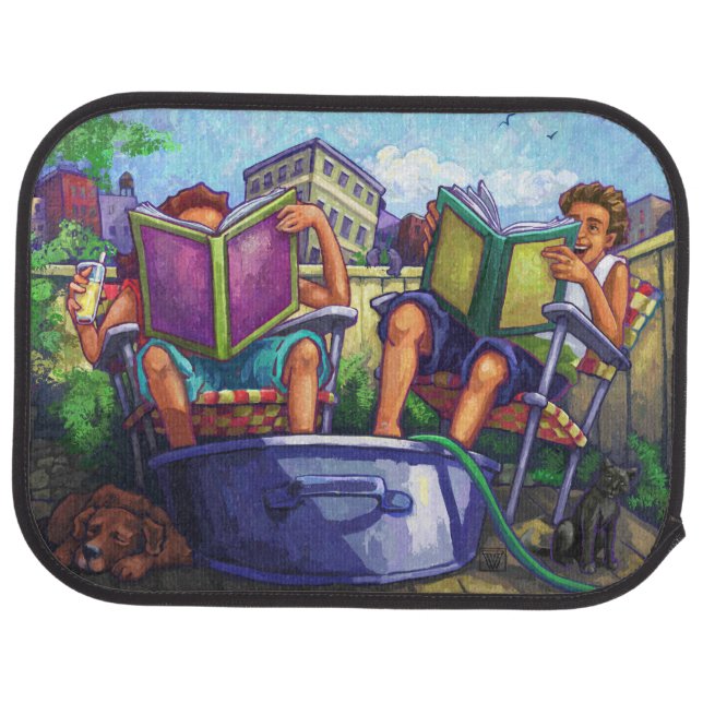 Summertime Reading Car Floor Mat (Rear)