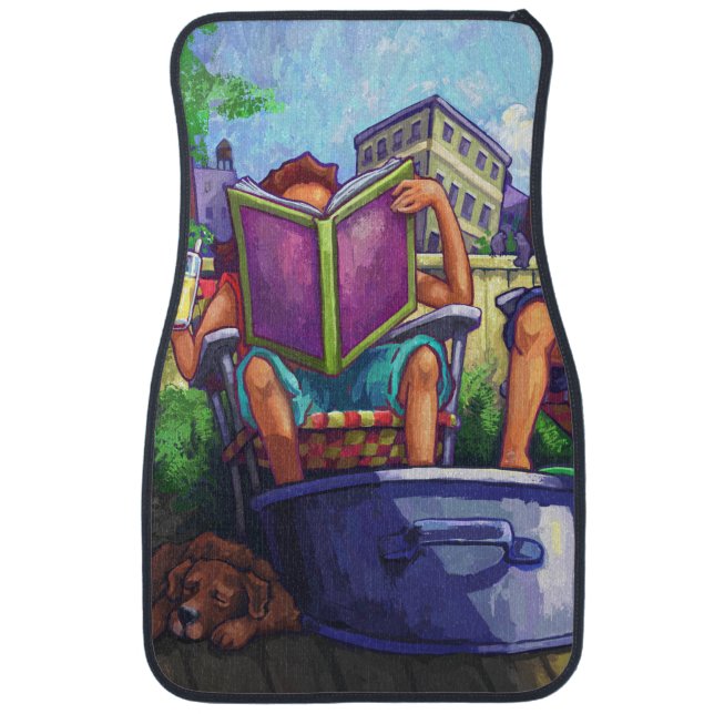 Summertime Reading Car Floor Mat (Front)