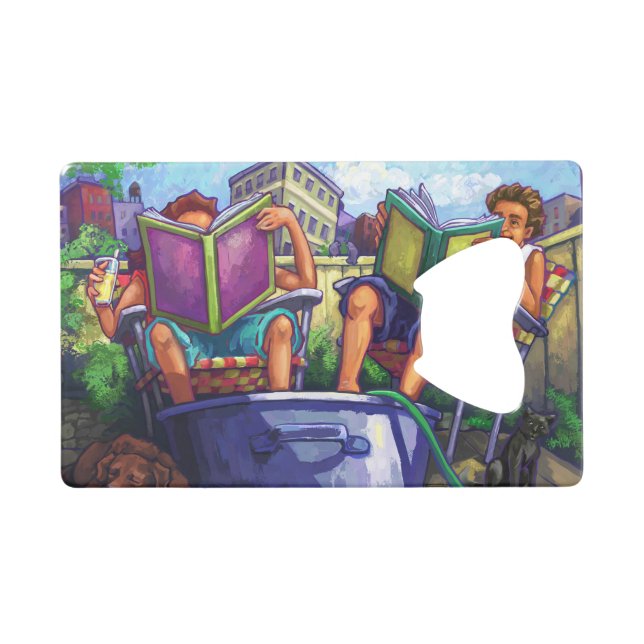 Summertime Reading Credit Card Bottle Opener (Front (Horizontal))