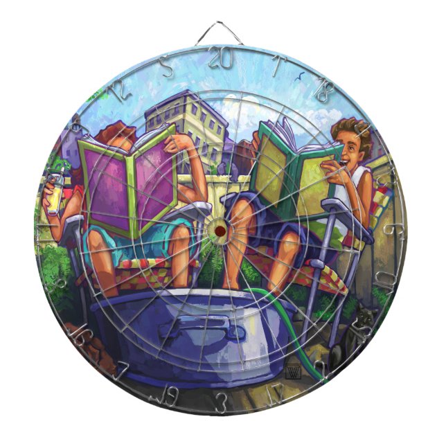 Summertime Reading Dartboard With Darts (Front)