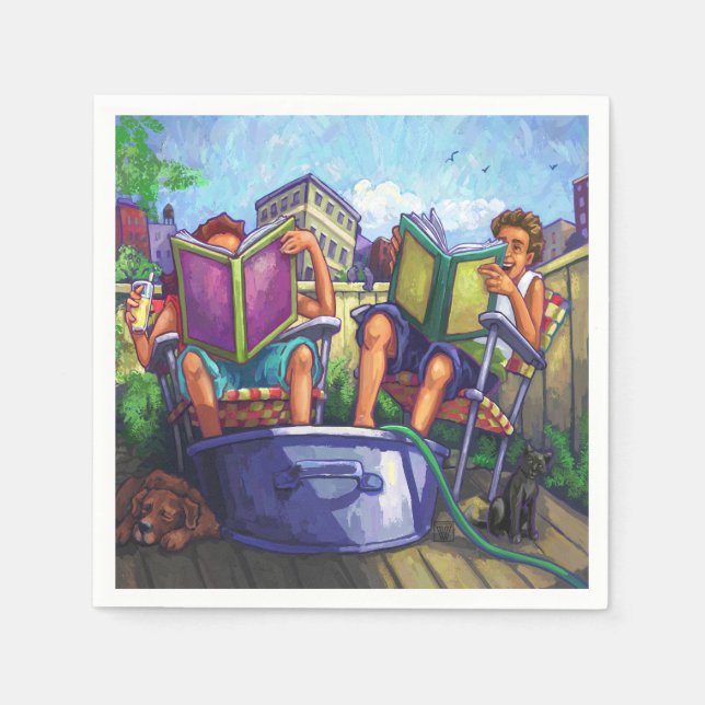 Summertime Reading Paper Napkins (Front)