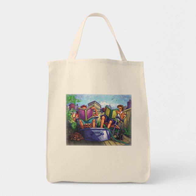Summertime Reading Tote Bag (Front)