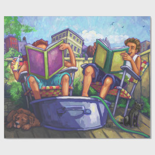 Summertime Reading Wrapping Paper