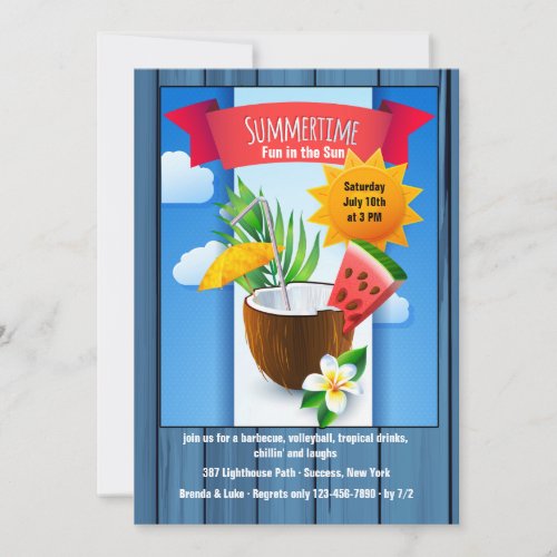 Summertime Refresher Invitation