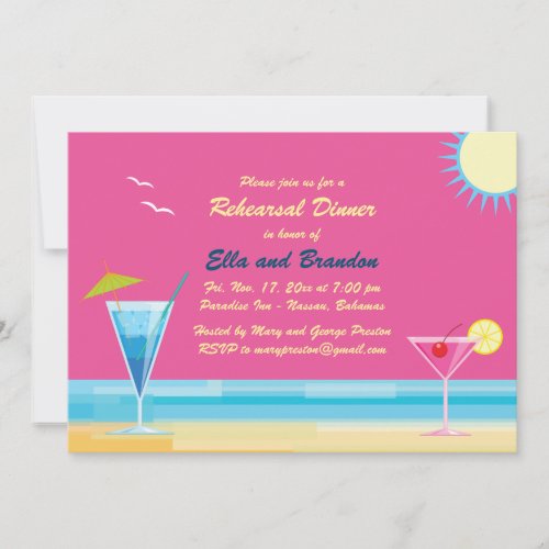 Summertime Rehearsal Dinner Invitation