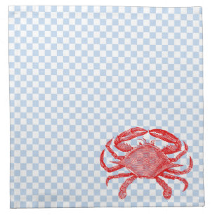 Summertime Seafood Crab Picnic Napkin