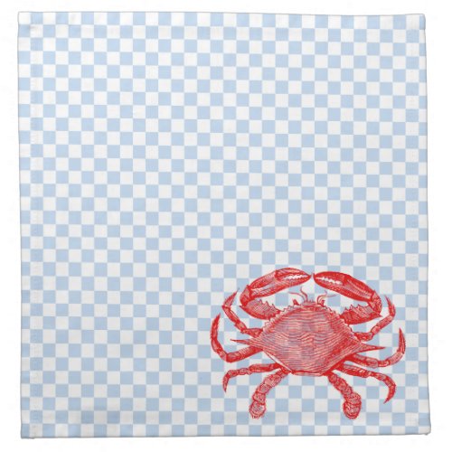 Summertime Seafood Crab Picnic Napkin