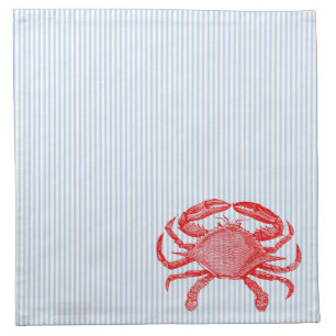 Summertime Seafood Crab Picnic Napkin