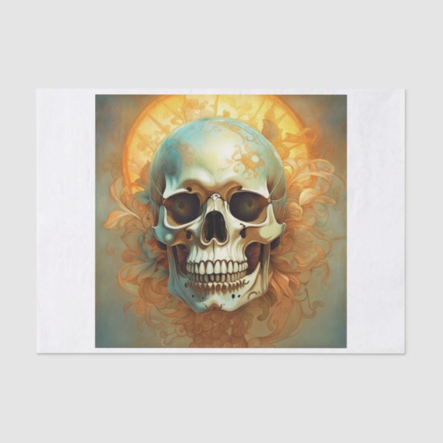 Summertime Skull Decoupage Paper  (Front)