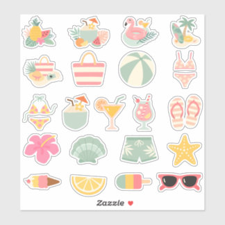 Summertime Splendor- Beach and Summer Inspired Sticker