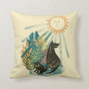 Summertime Sun Throw Pillow