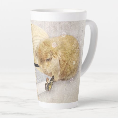 Summertime Sunflower Bunny Latte Mug