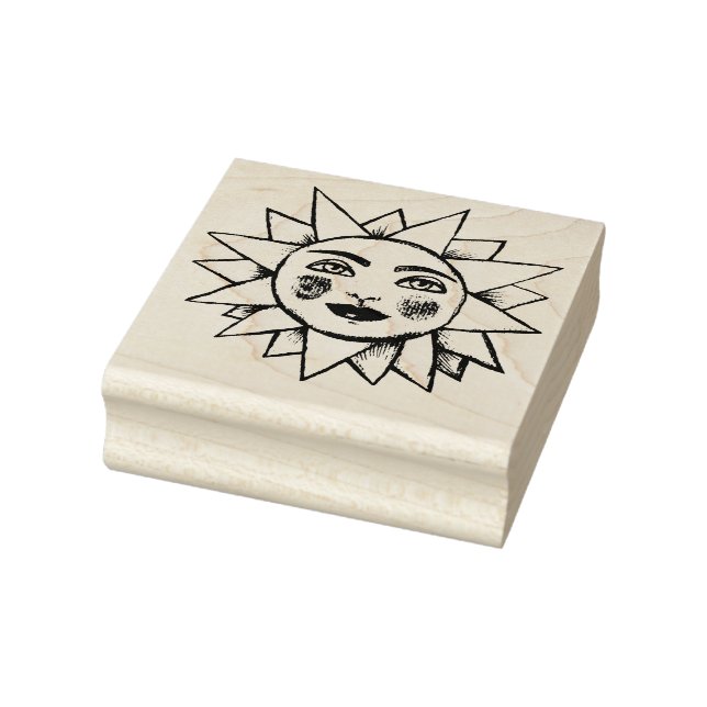 Summertime Sunshine Sun Face                       Rubber Stamp (Stamp)