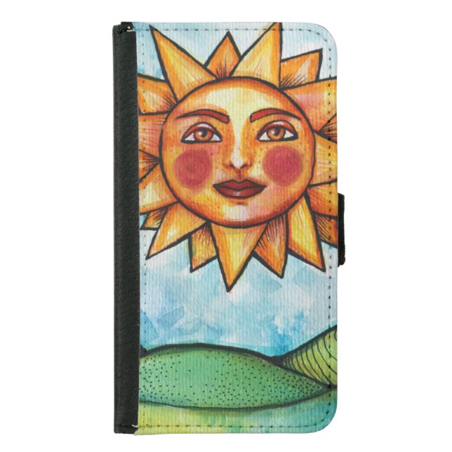 Summertime Sunshine Sun Face                       Samsung Galaxy Wallet Case (Front)