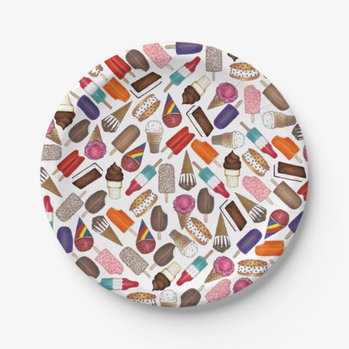 Summertime Treats Ice Cream Truck Cone Popsicle Paper Plates
