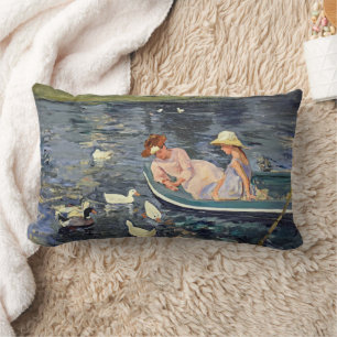 Summertime Two Mary Cassatt Lumbar Pillow