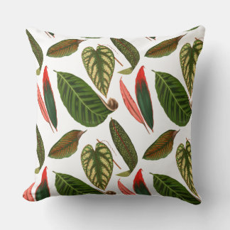 Summertime Vintage Floral Pattern Throw Pillow