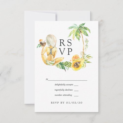 Summertime Wedding RSVP Card