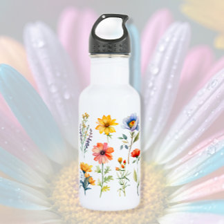 Summertime Wildflowers Stainless Steel Water Bottle