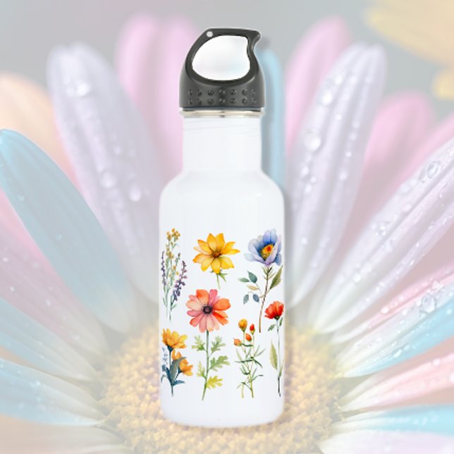Summertime Wildflowers Stainless Steel Water Bottle (Creator Uploaded)