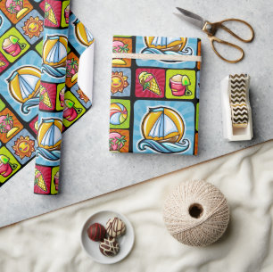 Summertime Wrapping Paper, 30" x 6' Paper