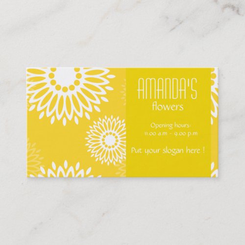 Summertime yellow flowers Business Card