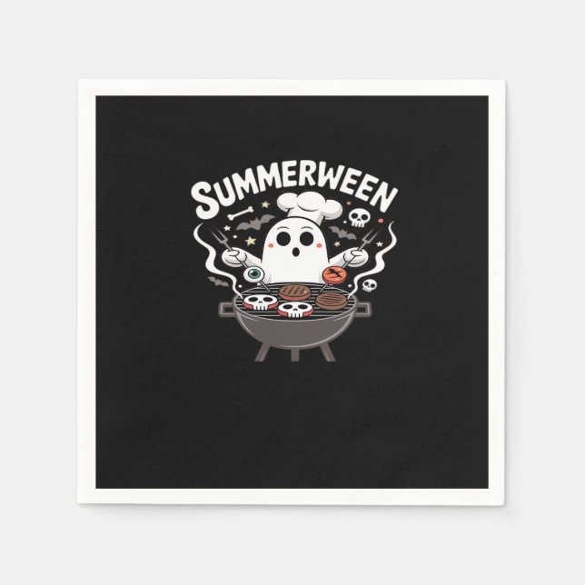 Summerween BBQ Funny Napkins (Front)