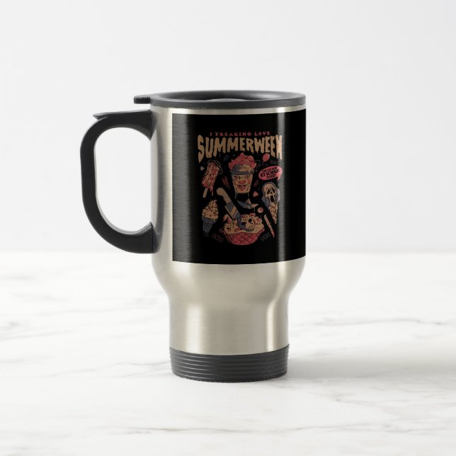 Summerween Classic Meme Travel Mug (Left)
